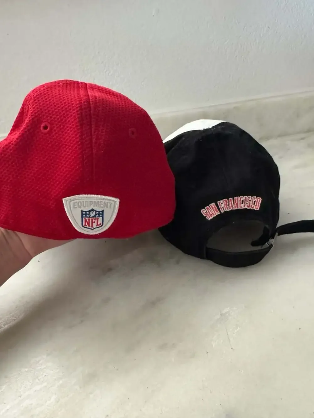 Lot of 2 New Era Toddler Baseball Hats: San Francisco 49ers 39THIRTY and San Fra